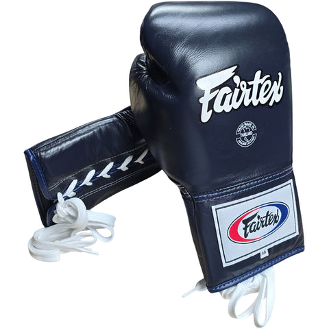 Boxing Gloves Fairtex BGL6 Blue Lace-Up Pro Fight