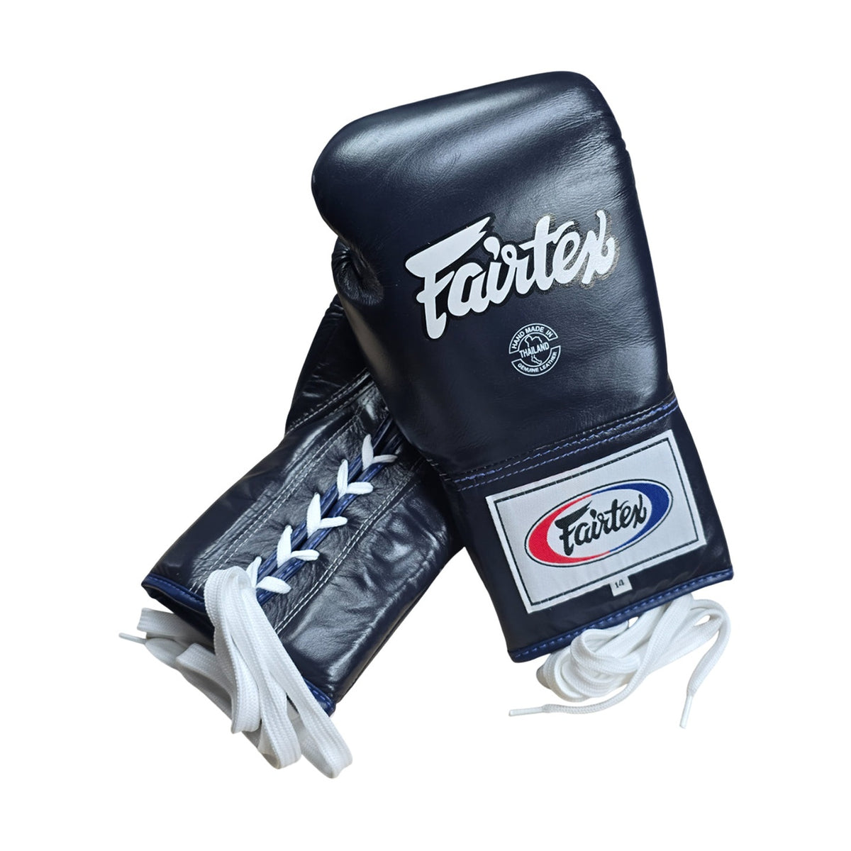 Fairtex BGL6 Lace-Up Boxing Gloves, Blue, view 3