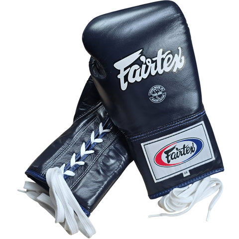 Boxing Gloves Fairtex BGL6 Blue Lace-Up Pro Fight