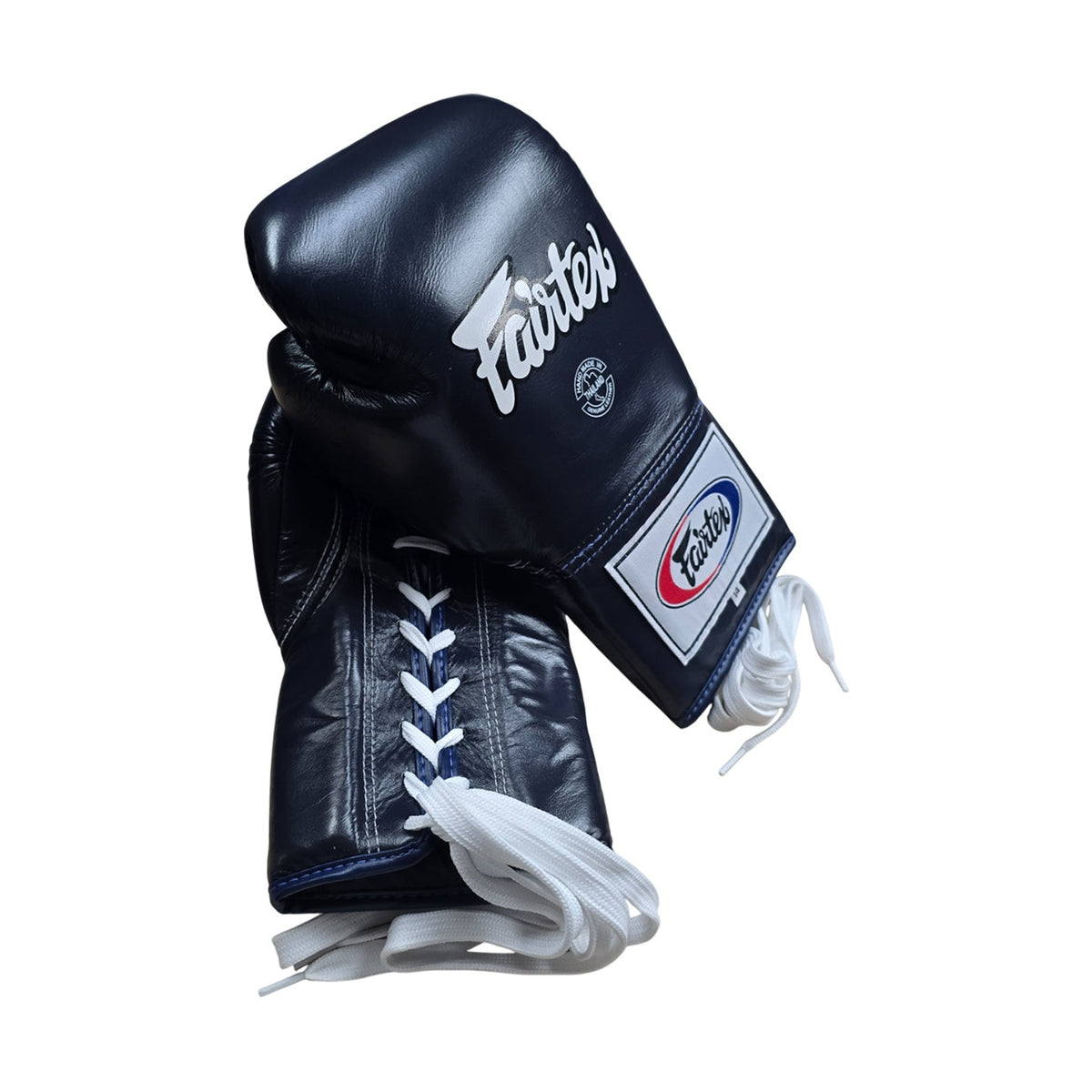 Fairtex BGL6 Lace-Up Boxing Gloves, Blue, view 2