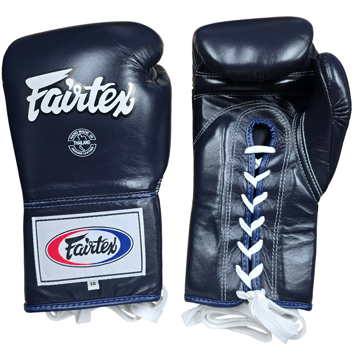 Boxing Gloves Fairtex BGL6 Blue Lace-Up Pro Fight
