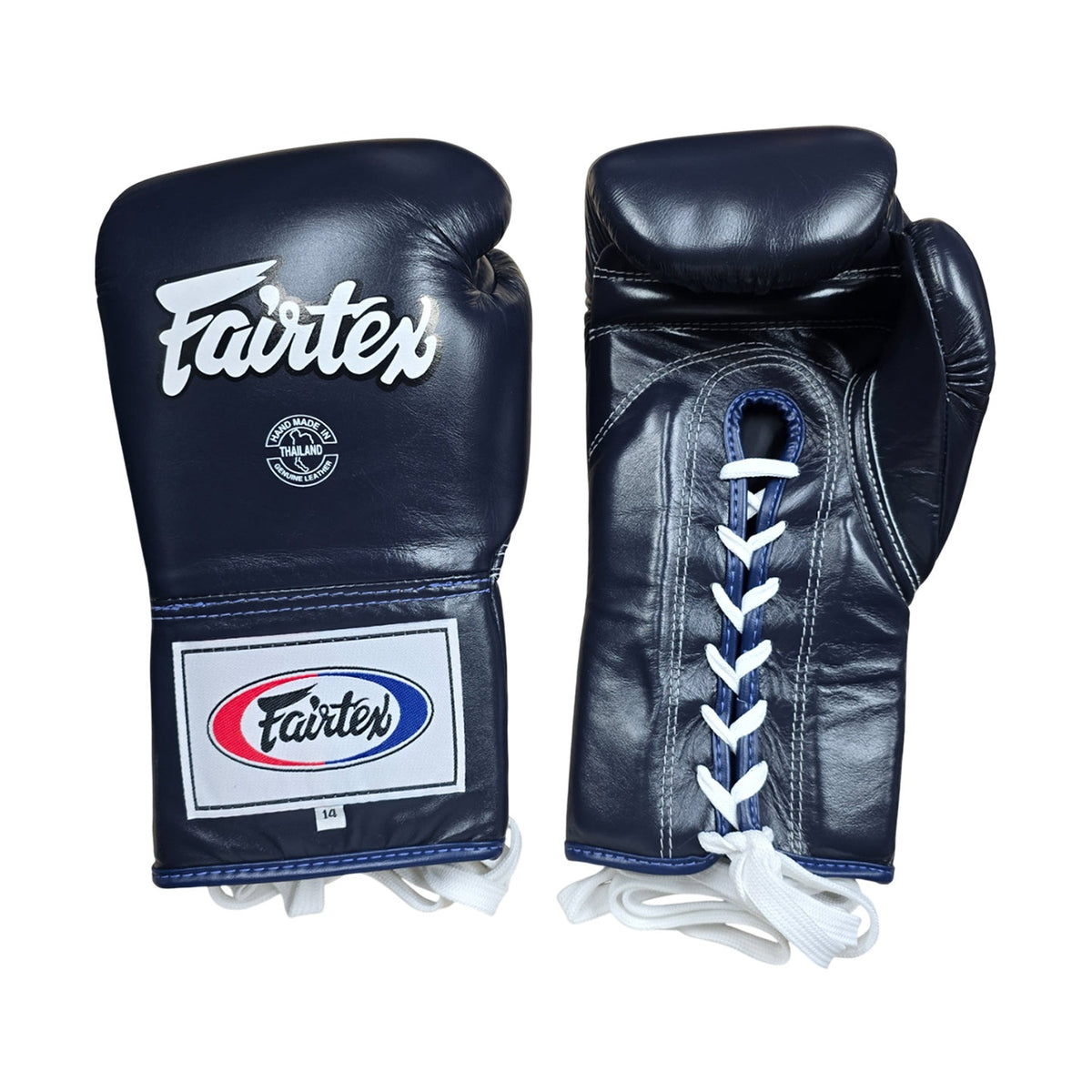 Fairtex BGL6 Lace-Up Boxing Gloves, Blue, view 5