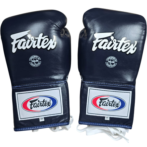 Boxing Gloves Fairtex BGL6 Blue Lace-Up Pro Fight