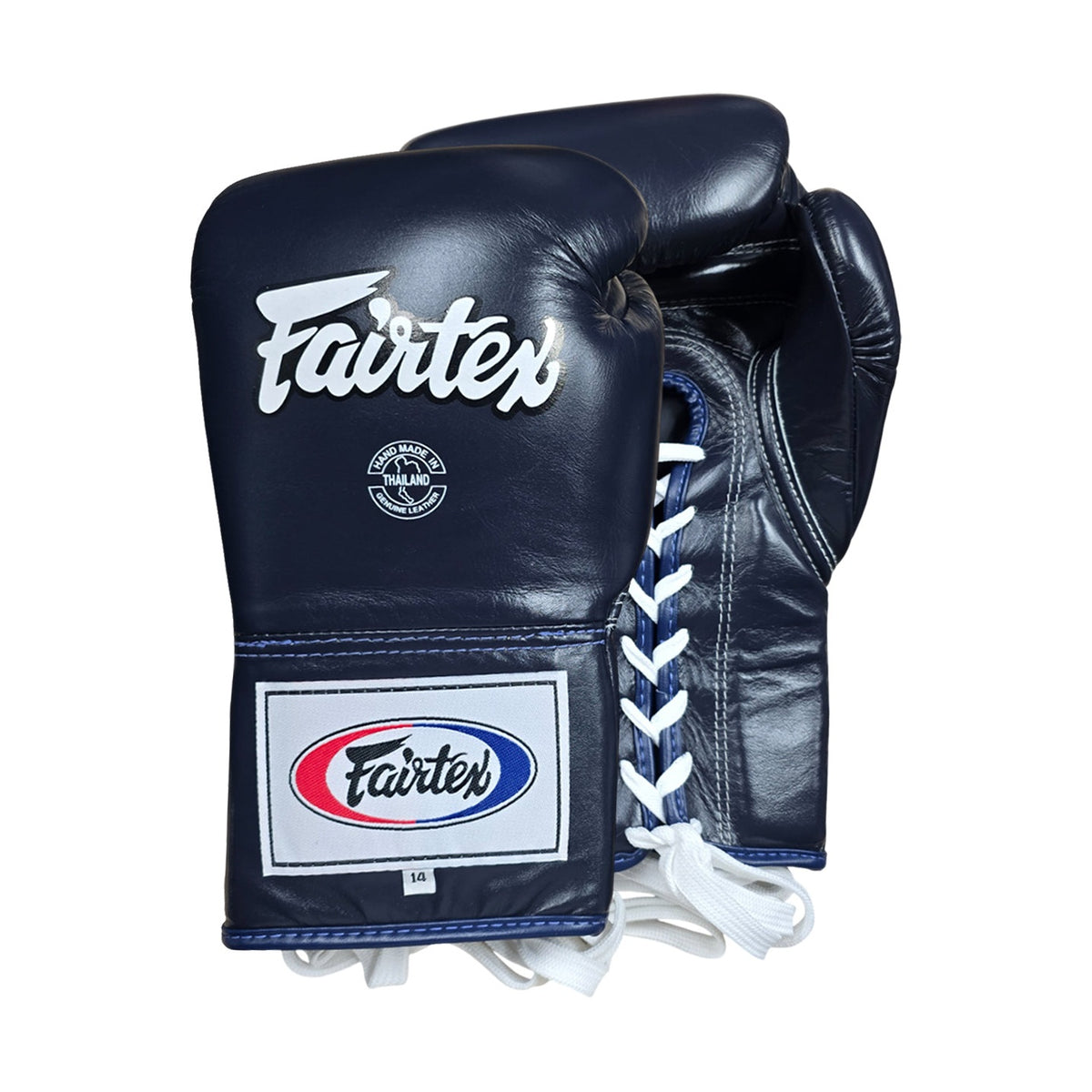 Fairtex BGL6 Lace-Up Boxing Gloves, Blue, view 1