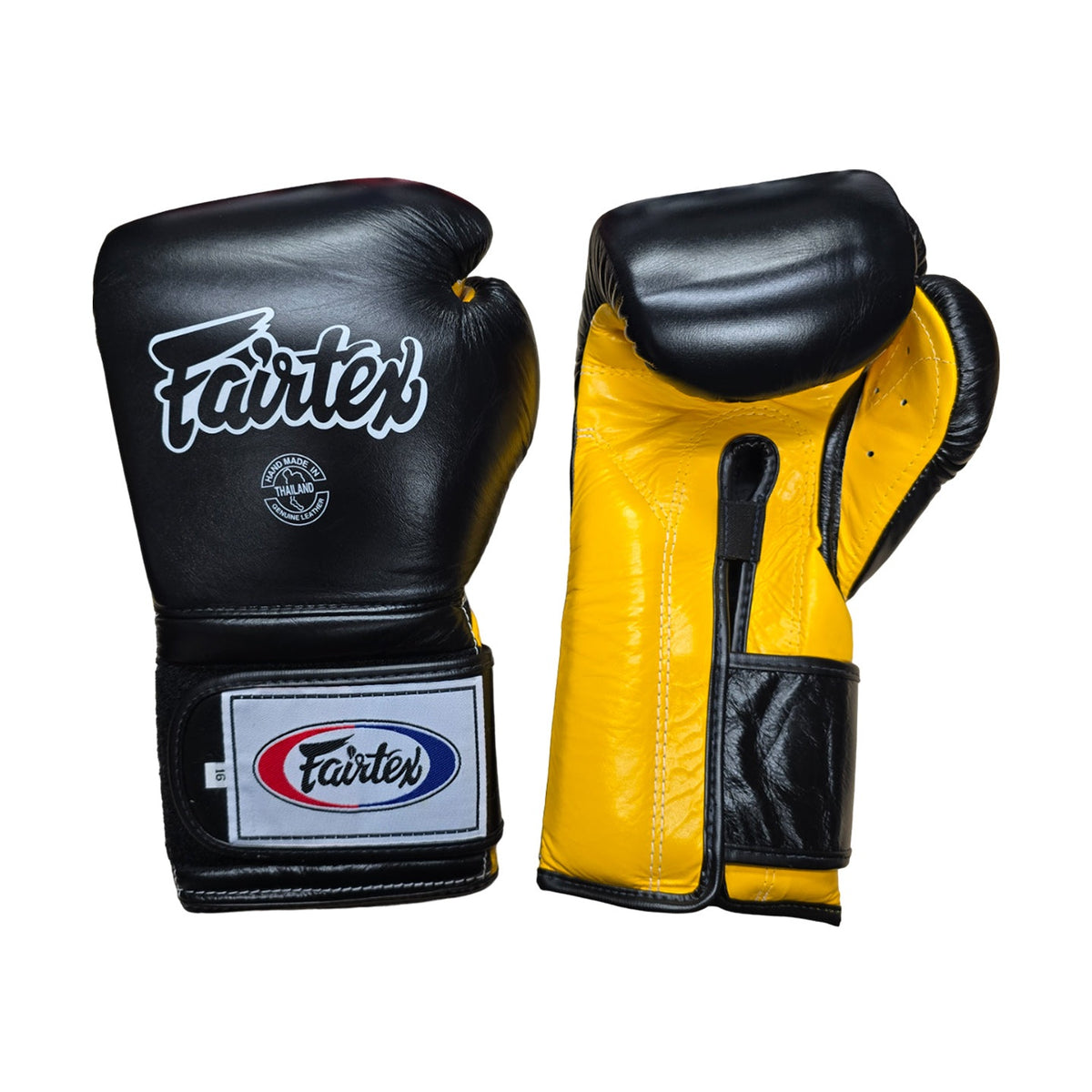 Fairtex BGV9 Boxing Gloves, Black Yellow, view 2