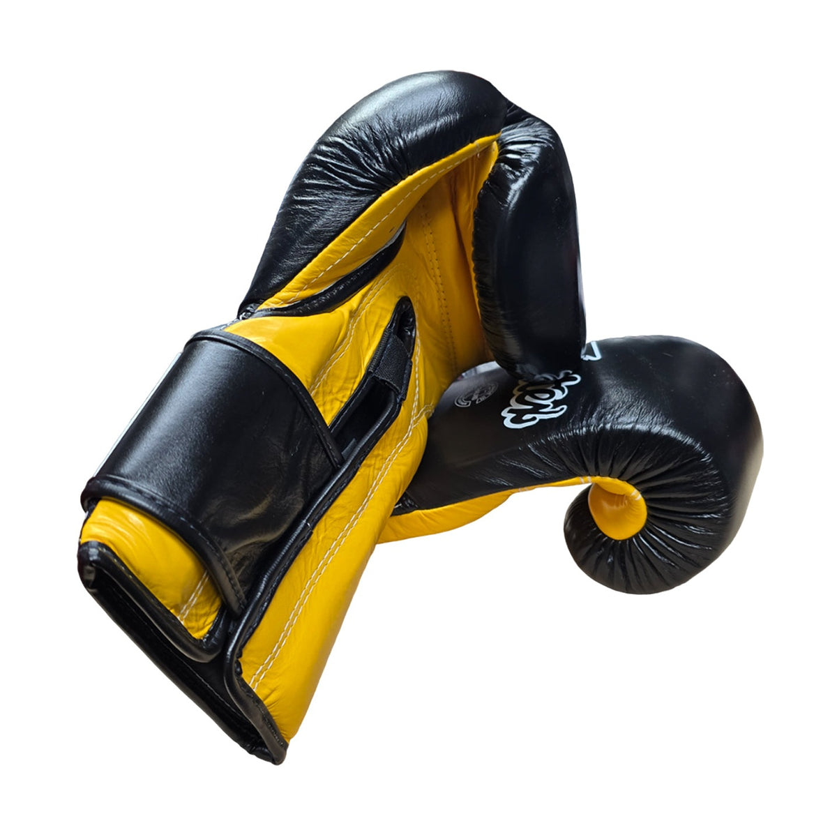 Fairtex BGV9 Boxing Gloves, Black Yellow, view 6
