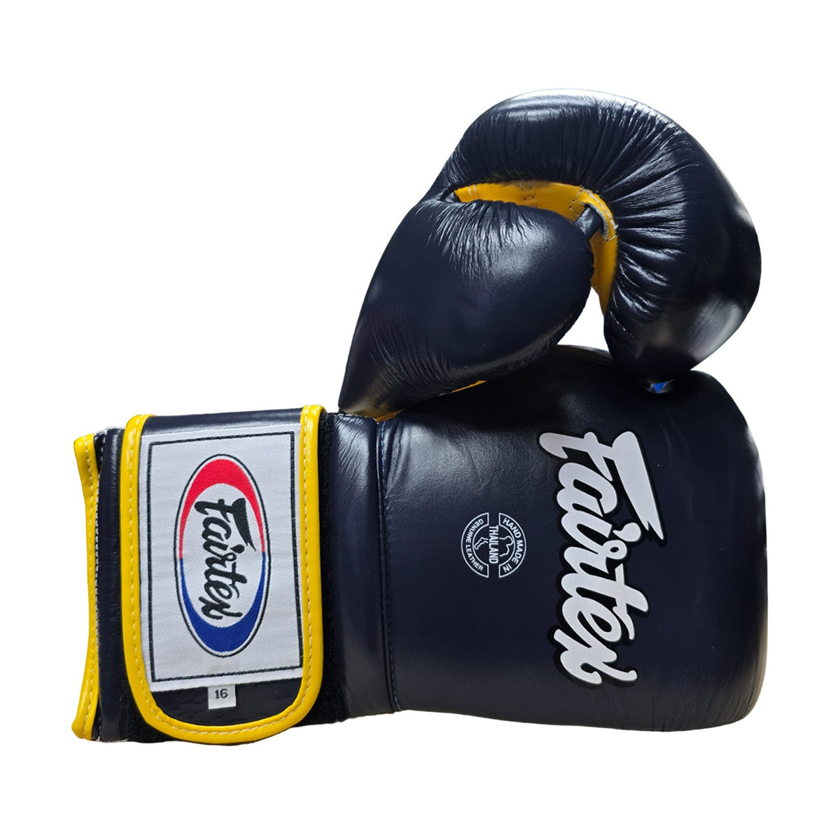 Fairtex BGV9 Boxing Gloves, Blue Yellow, view 5