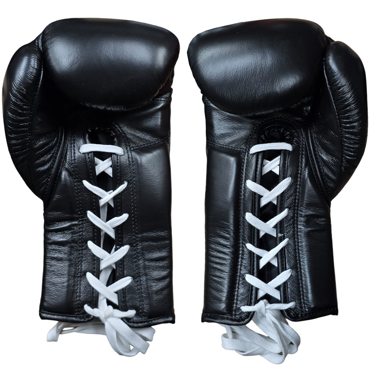 windy boxing gear Boxing Gloves Muay Thai Lace-up Windy BGL Black (Leather) – Fight Trade Store