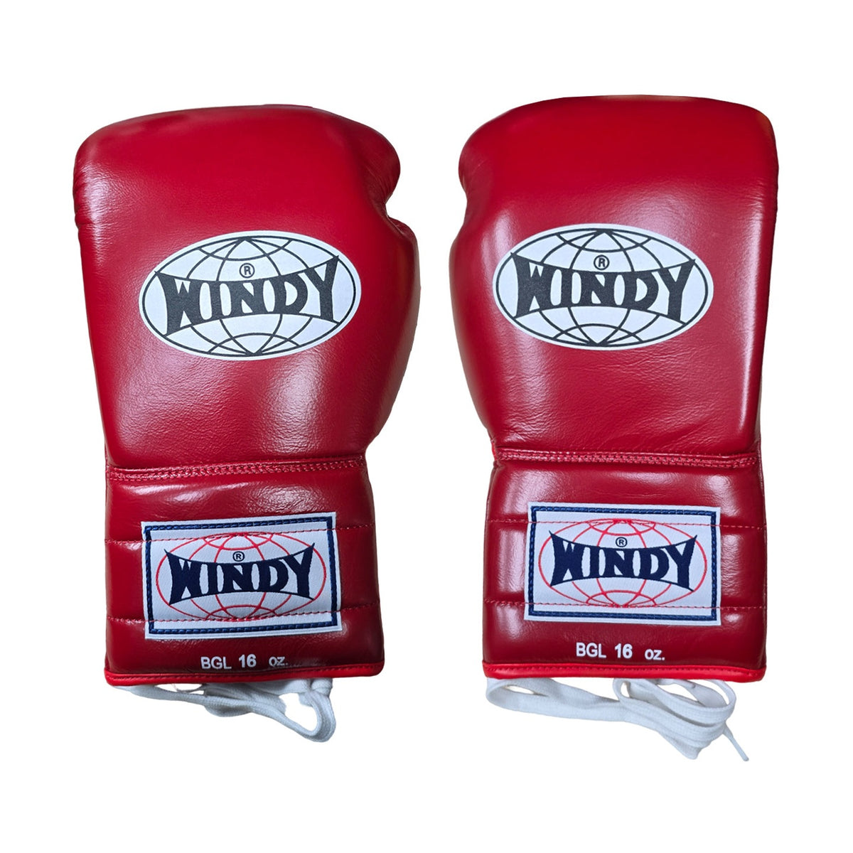 Boxing Gloves Muay Thai Lace-up Windy BGL Red (Leather)