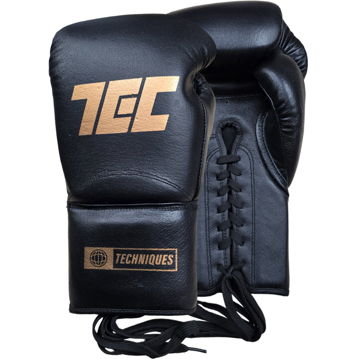 Boxing Gloves Professional TEC Lace-Up Techniques Canada Black