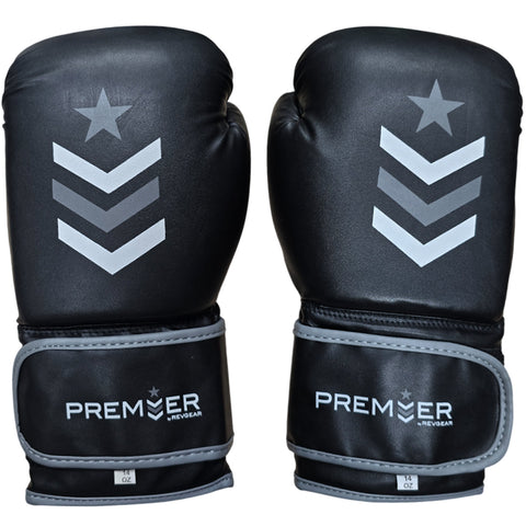 Boxing Gloves Revgear Premier Deluxe Black Gray