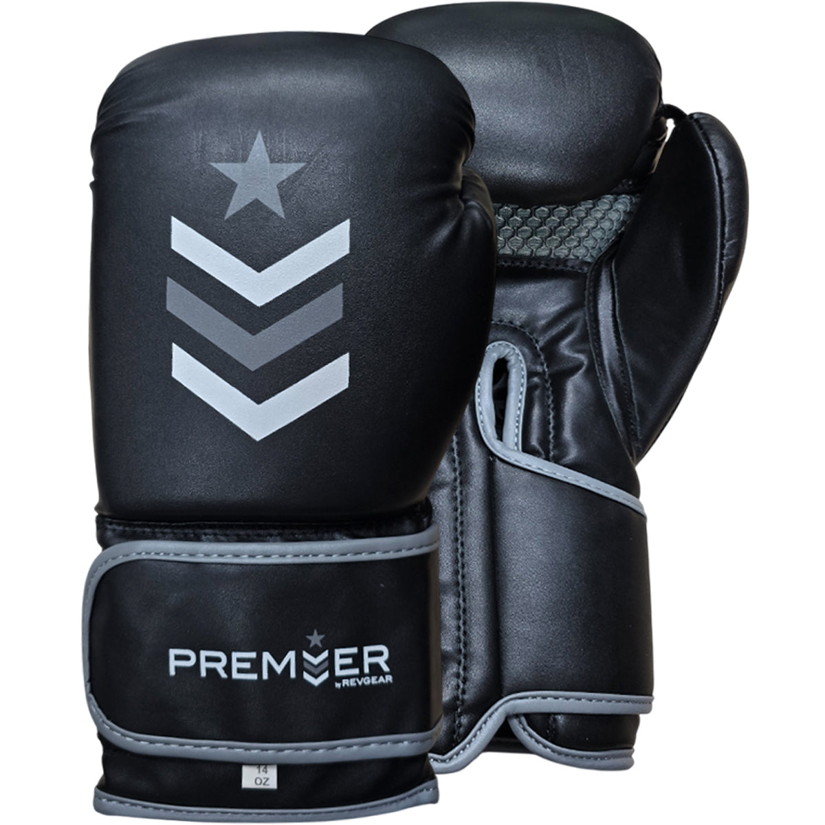 Boxing Gloves Revgear Premier Deluxe Black Gray