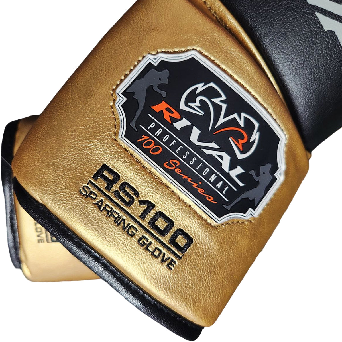 Boxing Gloves Rival RS100 Lace-up Professional Sparring Black-Gold