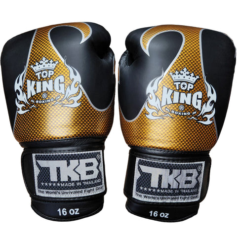 Boxing Gloves Top King TKBGEM-01 Air Black Gold Empower Creativity Old Logo