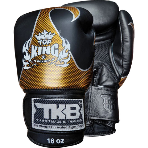 Boxing Gloves Top King TKBGEM-01 Air Black Gold Empower Creativity Old Logo