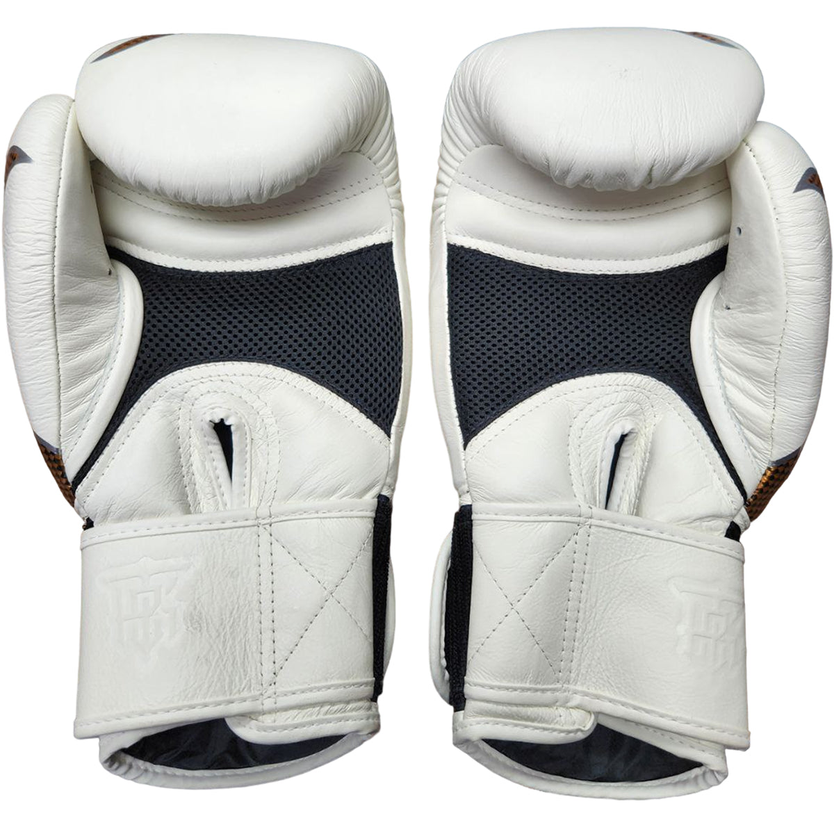 Boxing Gloves Top King TKBGEM-01 Air White Gold Empower Creativity Old Logo