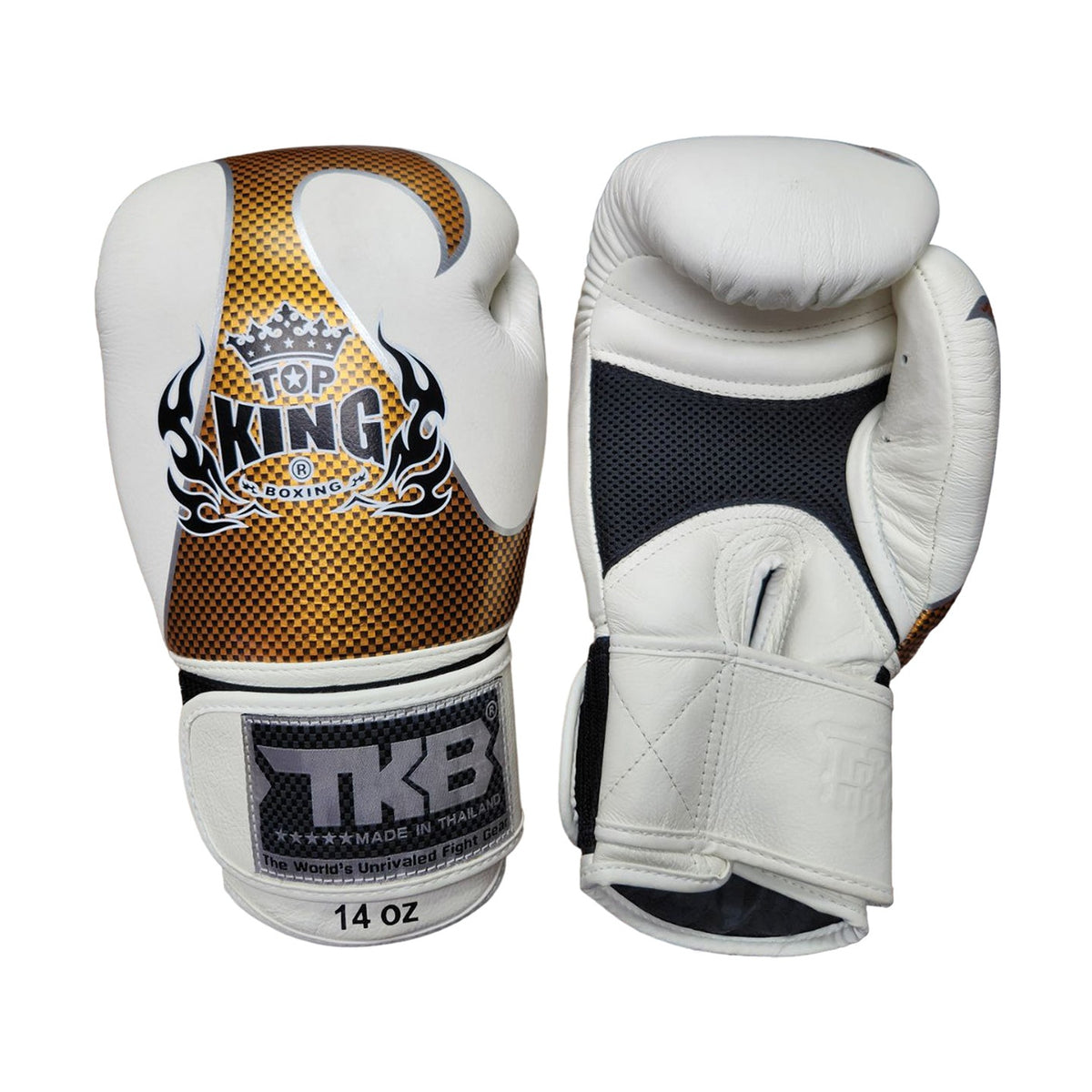 Top King TKBGEM-01 Empower Creativity Boxing Gloves, White Gold, view 2