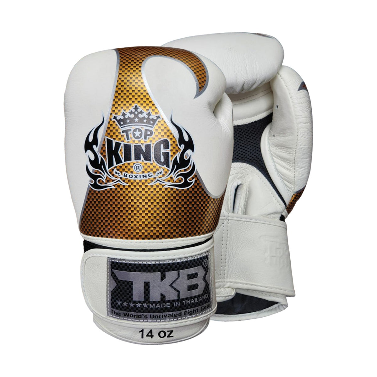 Top King TKBGEM-01 Empower Creativity Boxing Gloves, White Gold, view 1
