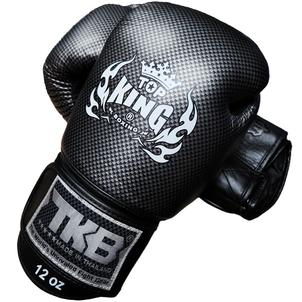 Boxing Gloves Top King TKBGEM-02 Air Black Silver Muay Thai Old Logo