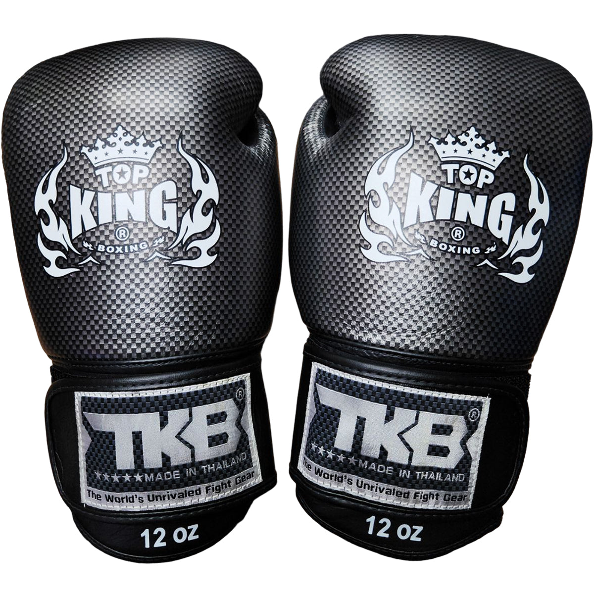 Boxing Gloves Top King TKBGEM-02 Air Black Silver Muay Thai (Old Logo)