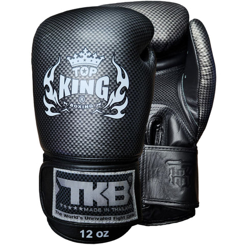 Boxing Gloves Top King TKBGEM-02 Air Black Silver Muay Thai Old Logo