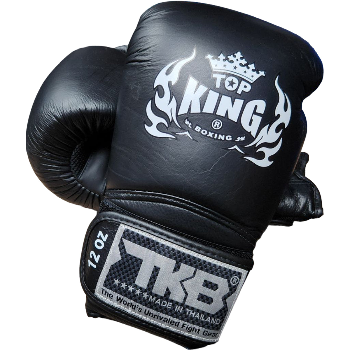 Boxing Gloves Top King TKBGSA Air Black Muay Thai Old Logo