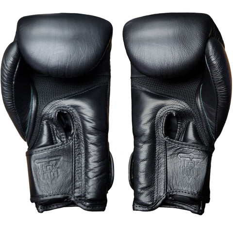 Boxing Gloves Top King TKBGSA Air Black Muay Thai Old Logo