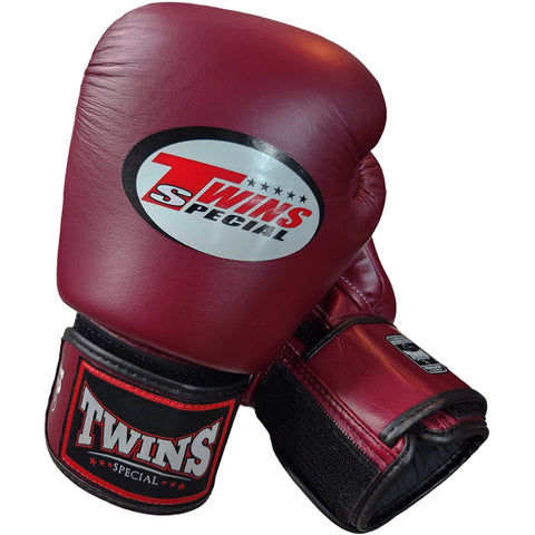 Boxing Gloves Twins Special  BGVL3 Burgundy Muay Thai Style