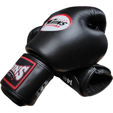 Boxing Gloves Twins Special BGVL3 Black Muay Thai Style