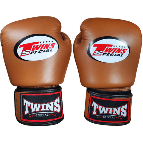 Boxing Gloves Twins Special BGVL3 Brown Muay Thai Style