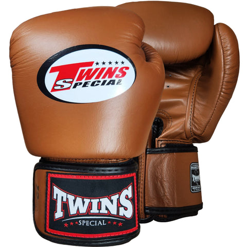 Boxing Gloves Twins Special BGVL3 Brown Muay Thai Style