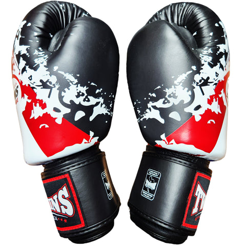 Boxing Gloves Twins Special FBGV-44TH Flag White Fancy Muay Thai Style