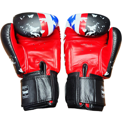 Boxing Gloves Twins Special FBGV-44TH Flag White Fancy Muay Thai Style