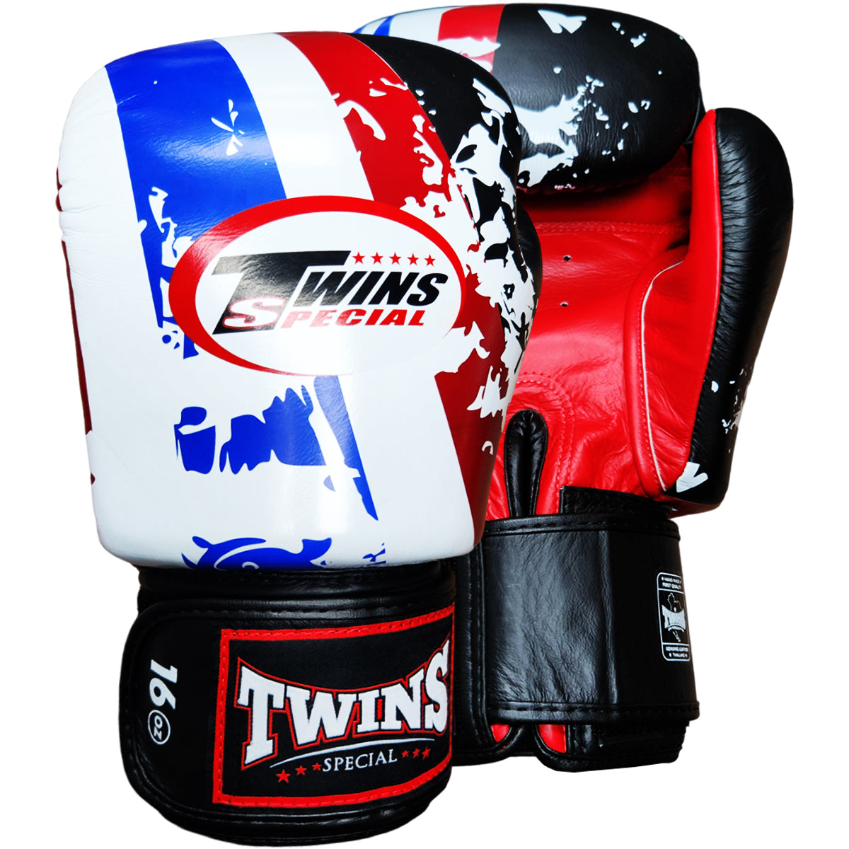 Boxing Gloves Twins Special FBGV-44TH Flag White Fancy Muay Thai Style