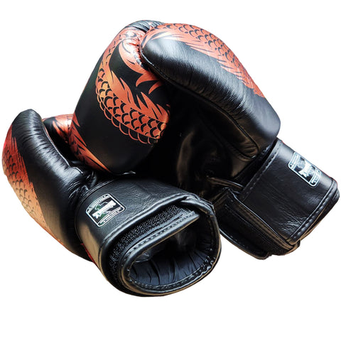 Boxing Gloves Twins Special FBGV-49 Copper Black Fancy Muay Thai Style