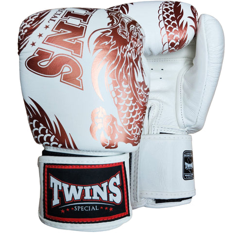 Boxing Gloves Twins Special FBGV-49 Copper White Fancy Muay Thai Style