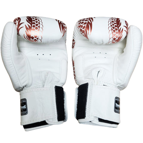 Boxing Gloves Twins Special FBGV-49 Copper White Fancy Muay Thai Style