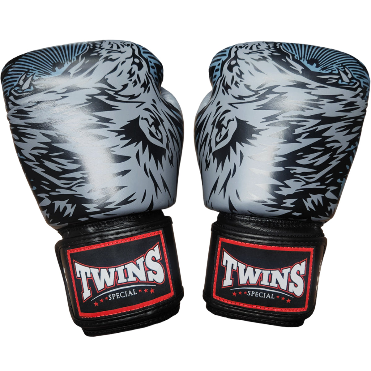 Boxing Gloves Twins Special FBGV-50 Wolf Grey Fancy Muay Thai Style