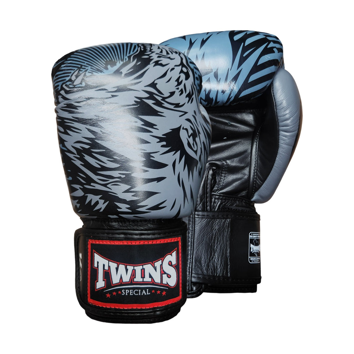Twins Special FBGV-50 Wolf Fancy Boxing Gloves, Grey, view 1