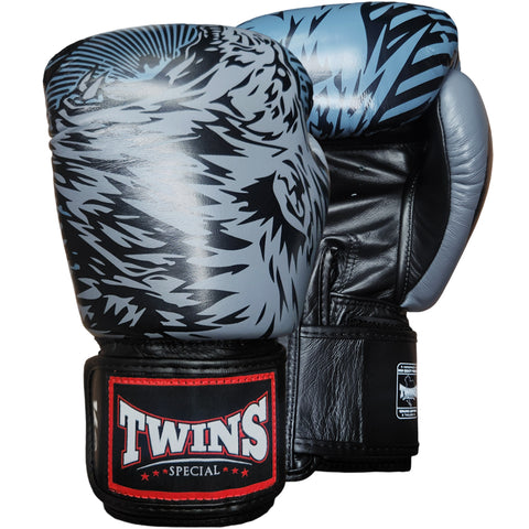 Boxing Gloves Twins Special FBGV-50 Wolf Grey Fancy Muay Thai Style