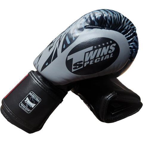 Boxing Gloves Twins Special FBGV-50 Wolf Grey Fancy Muay Thai Style