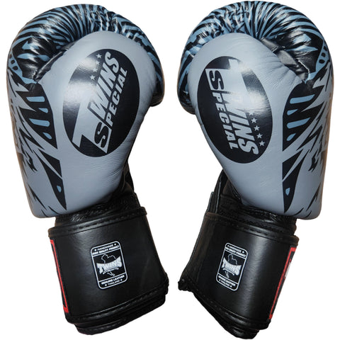 Boxing Gloves Twins Special FBGV-50 Wolf Grey Fancy Muay Thai Style