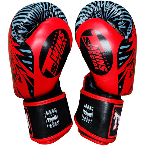 Boxing Gloves Twins Special FBGV-50 Wolf Red Fancy Muay Thai Style