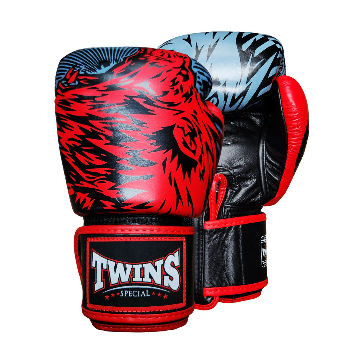 Twins Special FBGV-50 Wolf Fancy Boxing Gloves, Red, view 1