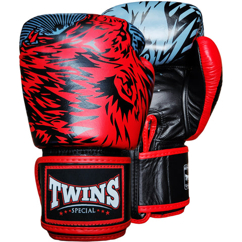 Boxing Gloves Twins Special FBGV-50 Wolf Red Fancy Muay Thai Style