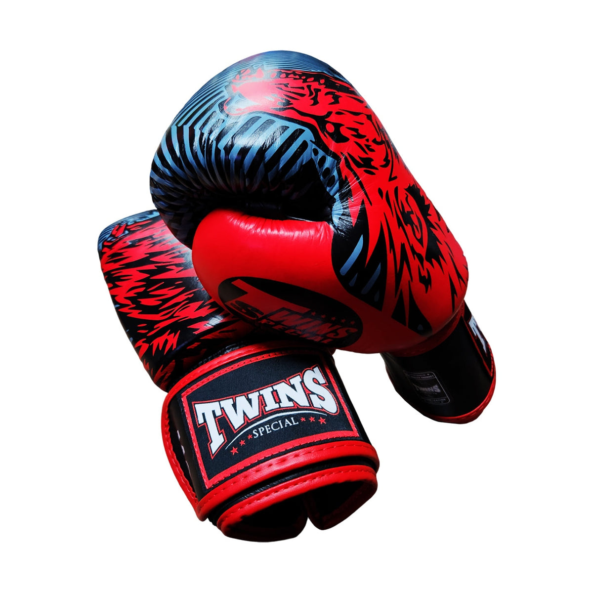 Twins Special FBGV-50 Wolf Fancy Boxing Gloves, Red, view 4