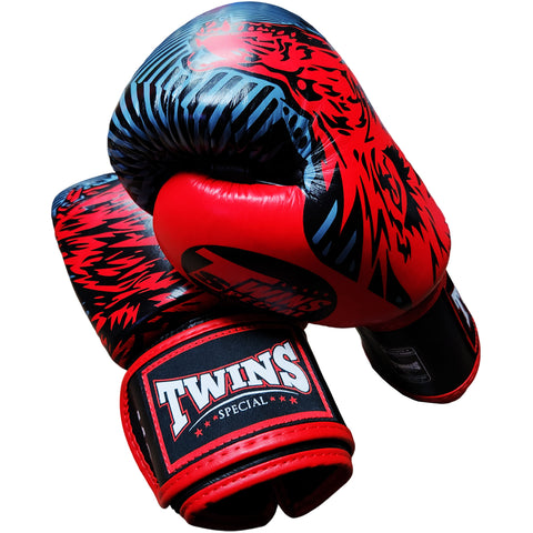 Boxing Gloves Twins Special FBGV-50 Wolf Red Fancy Muay Thai Style