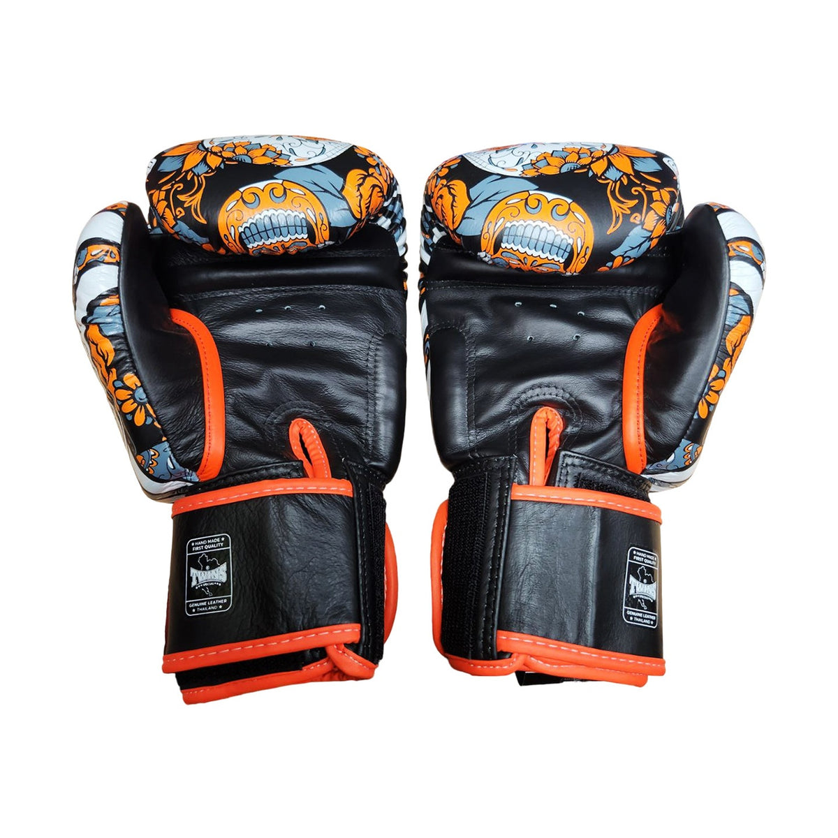 Twins Special FBGV-53 Skull Fancy Boxing Gloves, Orange, view 2