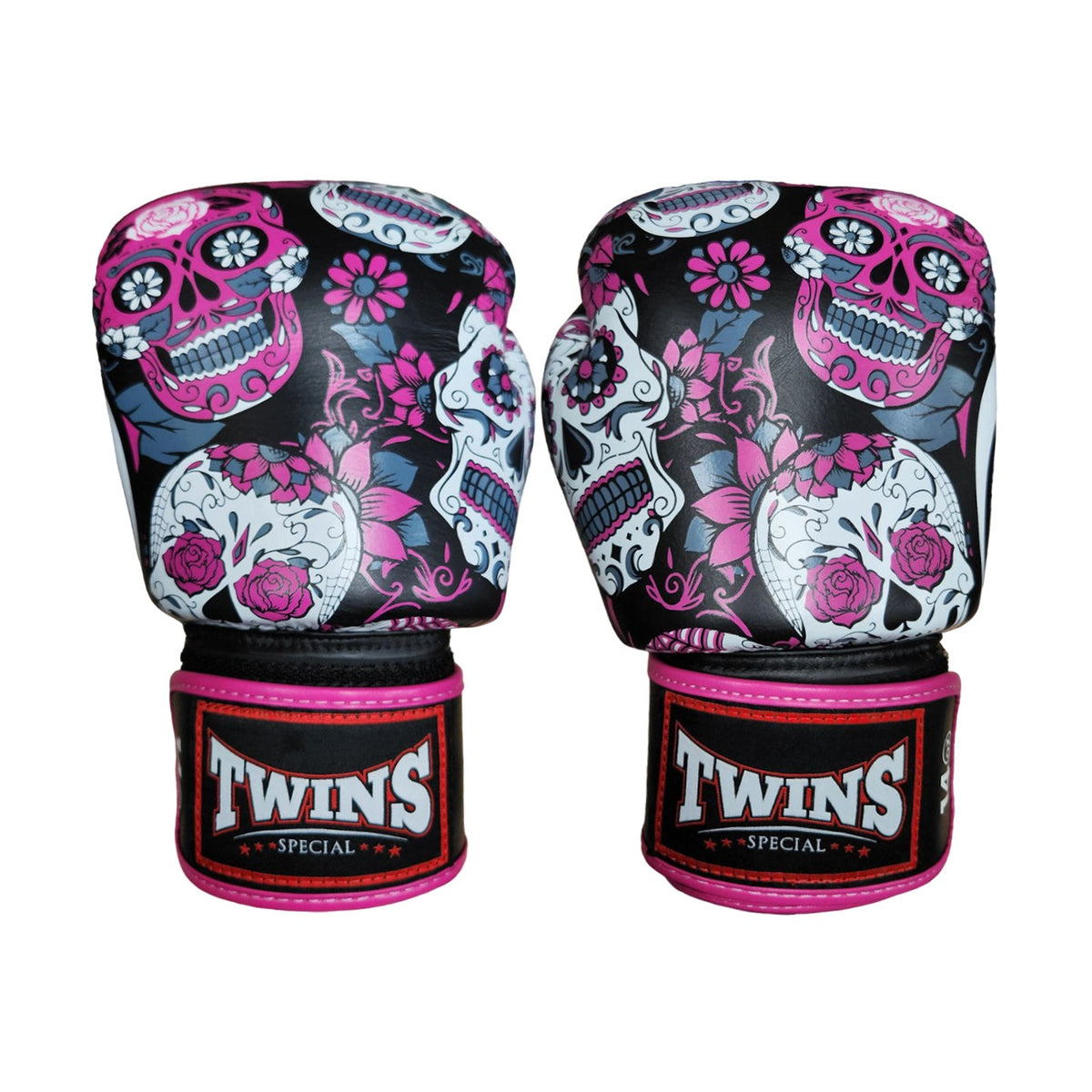Twins Special FBGV-53 Skull Fancy Boxing Gloves, Pink, view 2