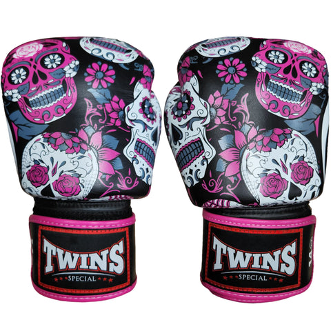 Boxing Gloves Twins Special FBGV-53 Pink Fancy Muay Thai Style